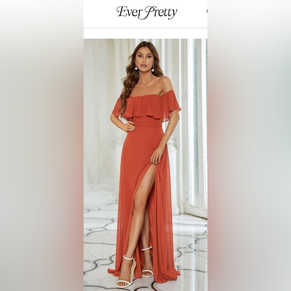 Ever Pretty Ruffled Off-Shoulder Maxi Dress